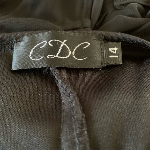 CDC Vintage Size 14 Black Beaded Formal Party Dress - Picture 6 of 9